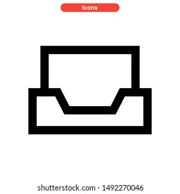 inbox icon isolated sign symbol vector illustration - high quality black style vector icons
