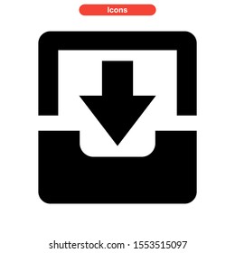 inbox icon isolated sign symbol vector illustration - high quality black style vector icons

