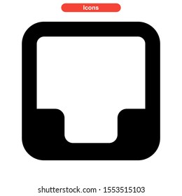 inbox icon isolated sign symbol vector illustration - high quality black style vector icons
