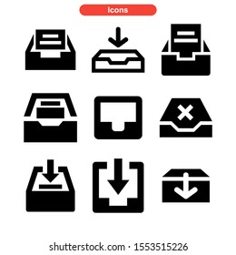 inbox icon isolated sign symbol vector illustration - Collection of high quality black style vector icons
