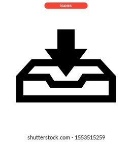 inbox icon isolated sign symbol vector illustration - high quality black style vector icons
