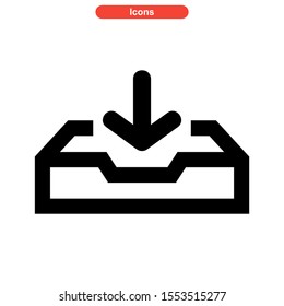 inbox icon isolated sign symbol vector illustration - high quality black style vector icons

