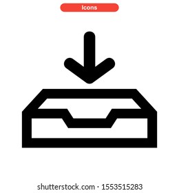 inbox icon isolated sign symbol vector illustration - high quality black style vector icons
