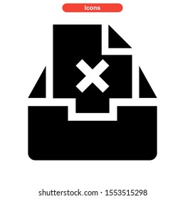 inbox icon isolated sign symbol vector illustration - high quality black style vector icons
