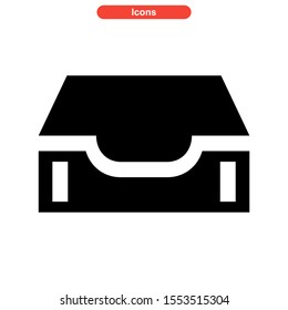 inbox icon isolated sign symbol vector illustration - high quality black style vector icons
