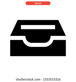 inbox icon isolated sign symbol vector illustration - high quality black style vector icons
