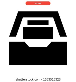 inbox icon isolated sign symbol vector illustration - high quality black style vector icons
