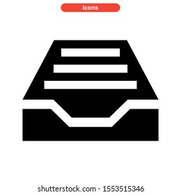inbox icon isolated sign symbol vector illustration - high quality black style vector icons

