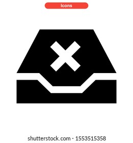 inbox icon isolated sign symbol vector illustration - high quality black style vector icons
