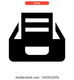 inbox icon isolated sign symbol vector illustration - high quality black style vector icons
