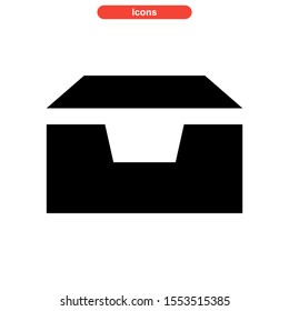 inbox icon isolated sign symbol vector illustration - high quality black style vector icons
