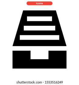 inbox icon isolated sign symbol vector illustration - high quality black style vector icons
