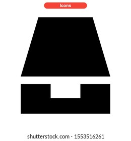 inbox icon isolated sign symbol vector illustration - high quality black style vector icons
