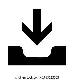 Inbox icon isolated vector illustration. High quality black style vector icon