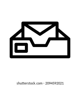 inbox icon or logo isolated sign symbol vector illustration - high quality black style vector icons
