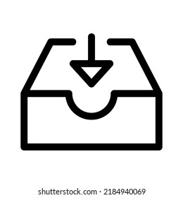 inbox icon or logo isolated sign symbol vector illustration - high quality black style vector icons
