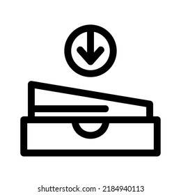 inbox icon or logo isolated sign symbol vector illustration - high quality black style vector icons
