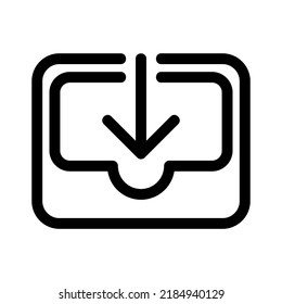 inbox icon or logo isolated sign symbol vector illustration - high quality black style vector icons
