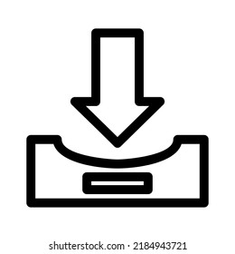 inbox icon or logo isolated sign symbol vector illustration - high quality black style vector icons
