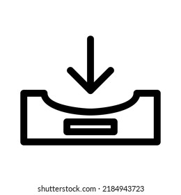 inbox icon or logo isolated sign symbol vector illustration - high quality black style vector icons
