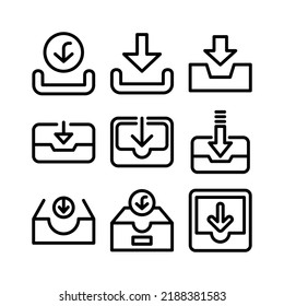 inbox icon or logo isolated sign symbol vector illustration - Collection of high quality black style vector icons
