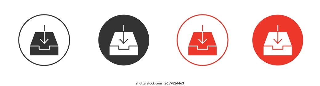 Ícone de caixa de entrada para logotipo, símbolo de sinal de vetor para design