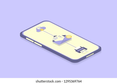  Inbox icon. Message symbol. Vector phone chat interface. 