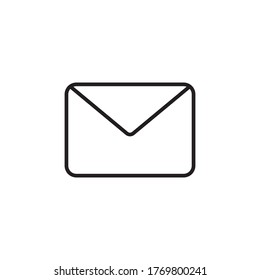 inbox icon outline design vector illustration black style. isolated on white background