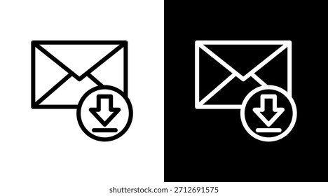 Inbox With Icon Set Design