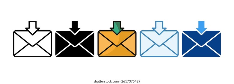 Inbox Icon Set Multiple Style Collection