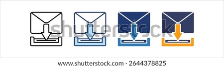 Inbox Icon Set Multiple Style Collection