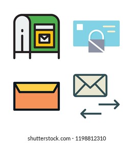 inbox icon set. vector set about mail, email and mailing icons set.