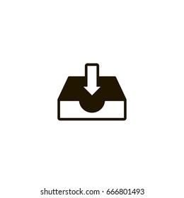 inbox icon. sign design