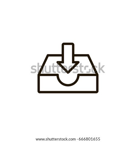 inbox icon. sign design