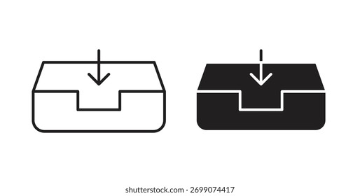 Inbox icon simple flat trend modern graphic design abstract logotype
