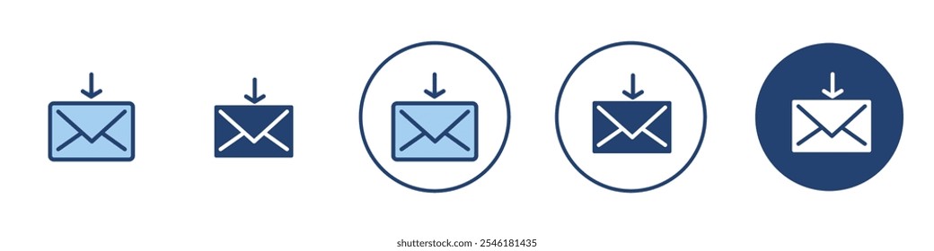 Inbox icon Thin line art isolated