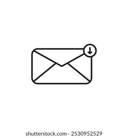 Inbox icon Thin line flat illustration