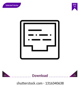 inbox icon  vector . Best modern, simple, isolated, dialogue-set , logo, flat icon for website design or mobile applications, UI / UX design vector format