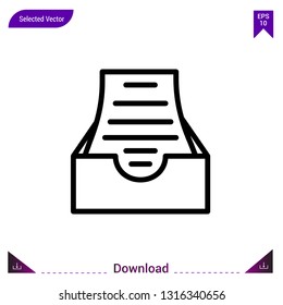 inbox icon  vector . Best modern, simple, isolated, dialogue-set , logo, flat icon for website design or mobile applications, UI / UX design vector format