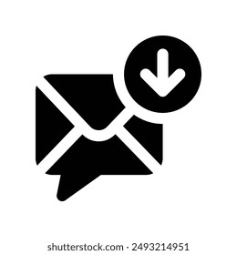 inbox icon. vector glyph icon for your website, mobile, presentation, and logo design.