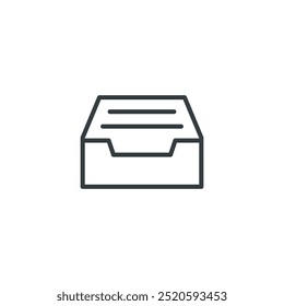 Icono de bandeja de entrada, Ilustración vectorial de bandeja de entrada
