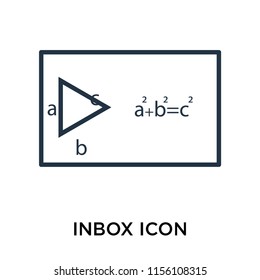 Inbox icon vector isolated on white background, Inbox transparent sign , thin symbol or stroke element design in outline style