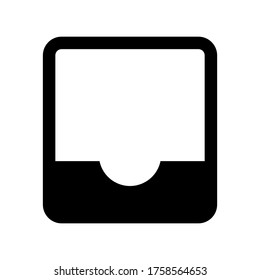 Inbox-Symbol, Vektorgrafik einzeln auf weißem Hintergrund.