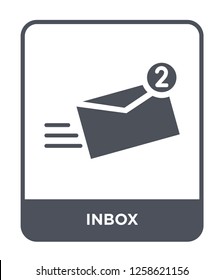 inbox icon vector on white background, inbox trendy filled icons from Message collection, inbox simple element illustration