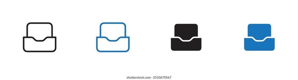Inbox icon Vector set outline