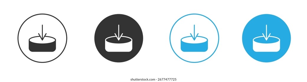 ícone Caixa de entrada estilo vetorial coleção na moda plana.