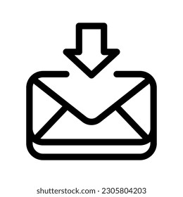 Inbox-Symboldesign-Illustration für Vektorsymbol