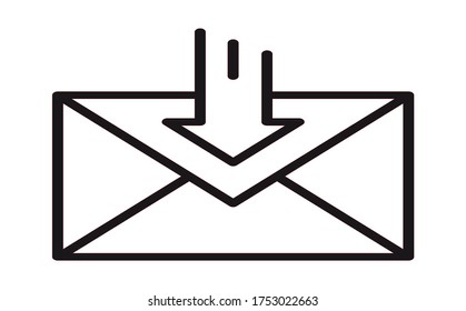 inbox icon vector for web and app