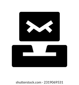 icono de bandeja de entrada para el diseño de tu sitio web, logotipo, aplicación, interfaz de usuario.