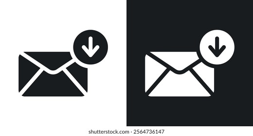 Inbox icons in flat syle